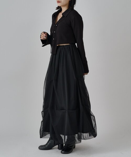 Lui's（ルイス）の「【mi-企画】ホックデザインクロップドシャツ（シャツ/ブラウス・レディース・ブラック/グレー・FREE）」の21枚目の写真