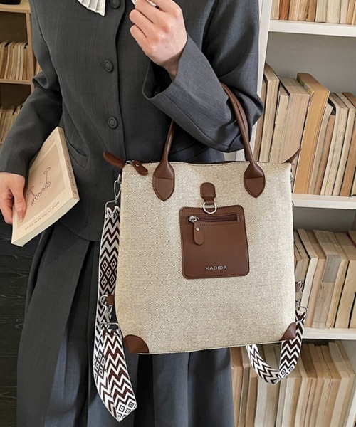 Miniministore（ミニミニストア）の「キャンバスリュック 3WAYトートバッグ（トートバッグ・レディース・ブラック/ダークグリーン/ベージュ/ブラウン・FREE）」の3枚目の写真
