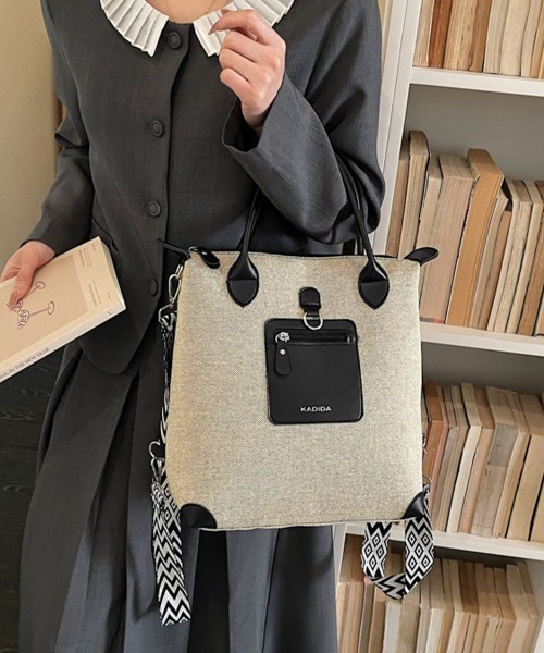 Miniministore（ミニミニストア）の「キャンバスリュック 3WAYトートバッグ（トートバッグ・レディース・ブラック/ダークグリーン/ベージュ/ブラウン・FREE）」の6枚目の写真