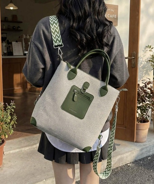 Miniministore（ミニミニストア）の「キャンバスリュック 3WAYトートバッグ（トートバッグ・レディース・ブラック/ダークグリーン/ベージュ/ブラウン・FREE）」の16枚目の写真