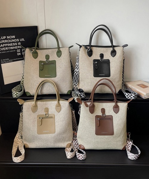 Miniministore（ミニミニストア）の「キャンバスリュック 3WAYトートバッグ（トートバッグ・レディース・ブラック/ダークグリーン/ベージュ/ブラウン・FREE）」の18枚目の写真