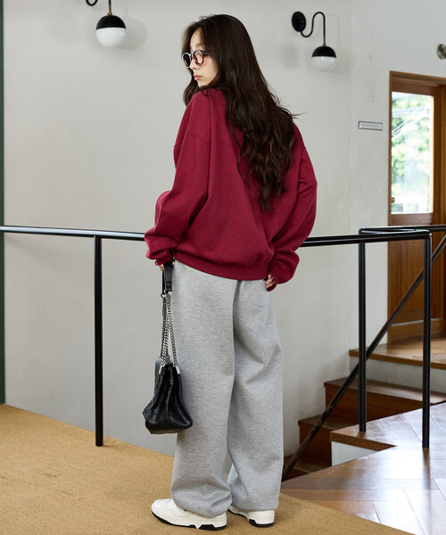 GAP(ギャップ)の「PUBLUX × GAP/ギャップ 別注 アーチロゴ ×キャット 裏起毛 スウェット 限定展開(スウェット・メンズ・ライトグレー/ブラウン/ボルドー/サックスブルー・MEDIUM/LARGE/SMALL)」の9枚目の写真