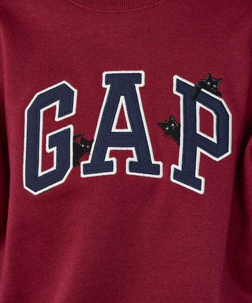 GAP(ギャップ)の「PUBLUX × GAP/ギャップ 別注 アーチロゴ ×キャット 裏起毛 スウェット 限定展開(スウェット・メンズ・ライトグレー/ブラウン/ボルドー/サックスブルー・MEDIUM/LARGE/SMALL)」の12枚目の写真