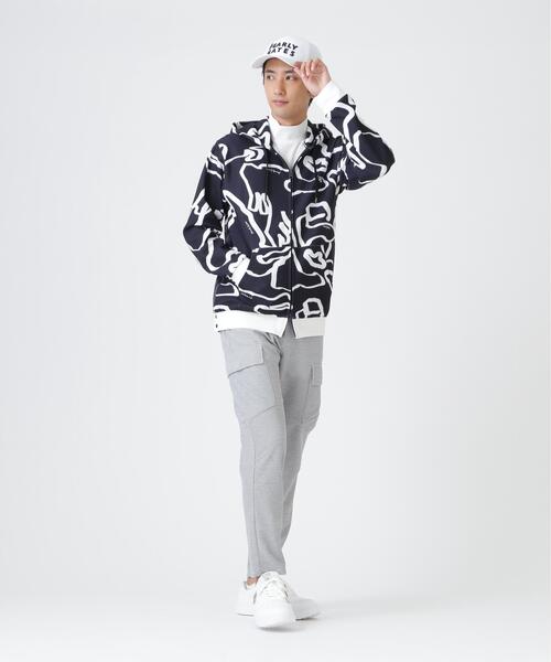 PEARLY GATES(パーリーゲイツ)の「【PEARLY GATES】Wハニカムストレッチフルジップフーディ <変形ウサギ柄> (MENS)(スウェット・メンズ・ダークインディゴブルー・X-LARGE/LARGE/MEDIUM)」の5枚目の写真