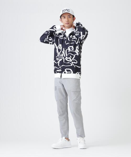 PEARLY GATES(パーリーゲイツ)の「【PEARLY GATES】Wハニカムストレッチフルジップフーディ <変形ウサギ柄> (MENS)(スウェット・メンズ・ダークインディゴブルー・X-LARGE/LARGE/MEDIUM)」の6枚目の写真