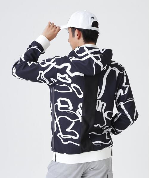 PEARLY GATES(パーリーゲイツ)の「【PEARLY GATES】Wハニカムストレッチフルジップフーディ <変形ウサギ柄> (MENS)(スウェット・メンズ・ダークインディゴブルー・X-LARGE/LARGE/MEDIUM)」の9枚目の写真