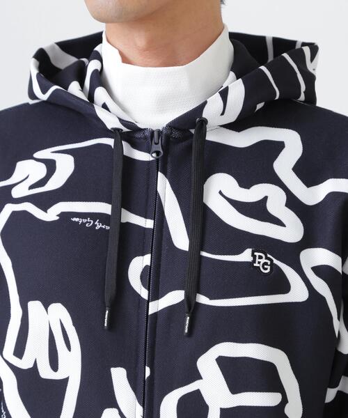 PEARLY GATES(パーリーゲイツ)の「【PEARLY GATES】Wハニカムストレッチフルジップフーディ <変形ウサギ柄> (MENS)(スウェット・メンズ・ダークインディゴブルー・X-LARGE/LARGE/MEDIUM)」の10枚目の写真