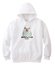 Moftique(モフティック) プルパーカー スウェット 裏毛 オキナインコ 鳥 ペット アニマル プリント トップス メンズ ユニセックス