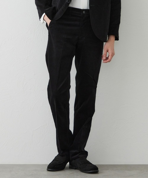 EDWIN(エドウィン)の「デニスラ スリムテーパードパンツ スラックス【別珍/ベロア/ストレッチ/ビジネス】(スラックス・メンズ・ネイビー/ブラック/ダークブラウン・30/32/33/35/36/34)」の2枚目の写真