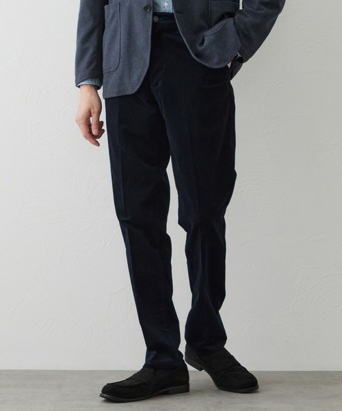 EDWIN(エドウィン)の「デニスラ スリムテーパードパンツ スラックス【別珍/ベロア/ストレッチ/ビジネス】(スラックス・メンズ・ネイビー/ブラック/ダークブラウン・30/32/33/35/36/34)」の5枚目の写真