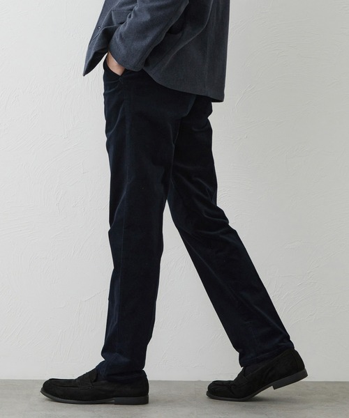EDWIN(エドウィン)の「デニスラ スリムテーパードパンツ スラックス【別珍/ベロア/ストレッチ/ビジネス】(スラックス・メンズ・ネイビー/ブラック/ダークブラウン・30/32/33/35/36/34)」の6枚目の写真