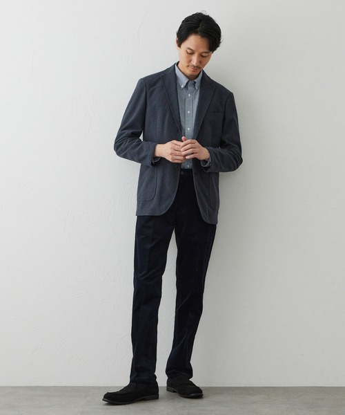 EDWIN(エドウィン)の「デニスラ スリムテーパードパンツ スラックス【別珍/ベロア/ストレッチ/ビジネス】(スラックス・メンズ・ネイビー/ブラック/ダークブラウン・30/32/33/35/36/34)」の13枚目の写真