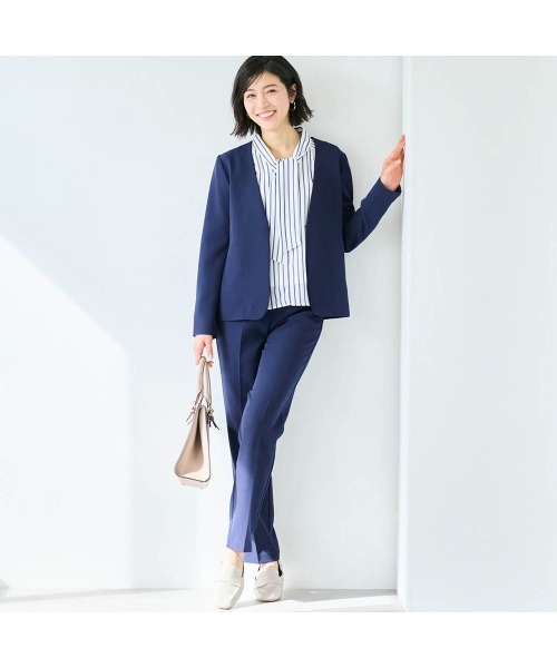 Belle Maison(ベルメゾン)の「綿素材の裏カットソー付きボウタイブラウス(シャツ/ブラウス・レディース・イエロー系その他/オフホワイト/ブルー系その他3/ブルー系その他2/ブルー系その他/ネイビー・S/M/L)」の7枚目の写真