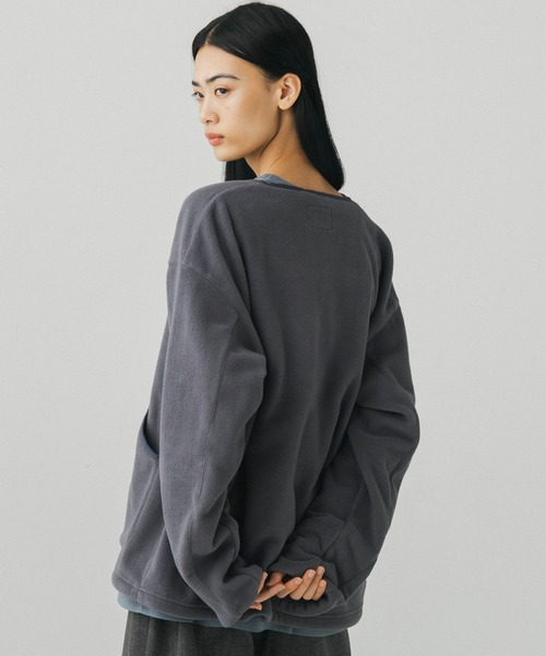 +phenix(プラスフェニックス)の「+phenix(プラスフェニックス)FLEECE LINER JACKET / フリースライナージャケット(ノーカラージャケット・メンズ・グレー/ブラック・M/L)」の11枚目の写真
