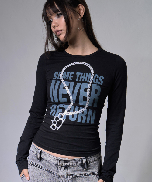 FANCY CLUB(ファンシークラブ)の「ナックルチェーン ロングスリーブ (BLACK) F26ZB526(Tシャツ/カットソー・レディース・その他・FREE)」の3枚目の写真
