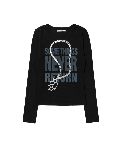 FANCY CLUB(ファンシークラブ)の「ナックルチェーン ロングスリーブ (BLACK) F26ZB526(Tシャツ/カットソー・レディース・その他・FREE)」の7枚目の写真