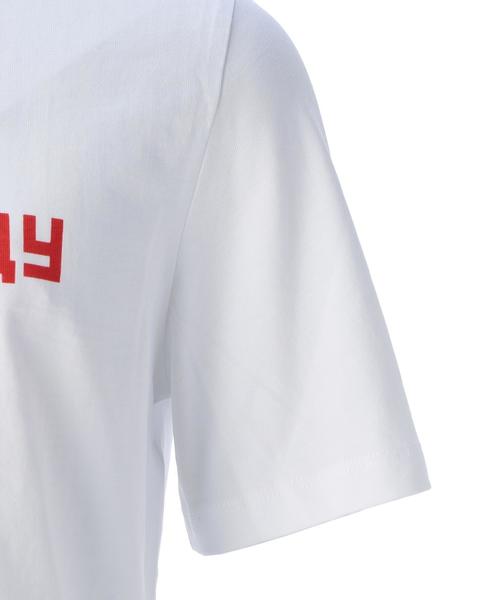Gosha Rubchinskiy（ゴーシャラブチンスキー）の「GOSHA RUBCHINSKIY(ゴーシャ ラブチンスキー) TEXT PRINT TEE（Tシャツ/カットソー・メンズ・ホワイト・MEDIUM/LARGE）」の4枚目の写真