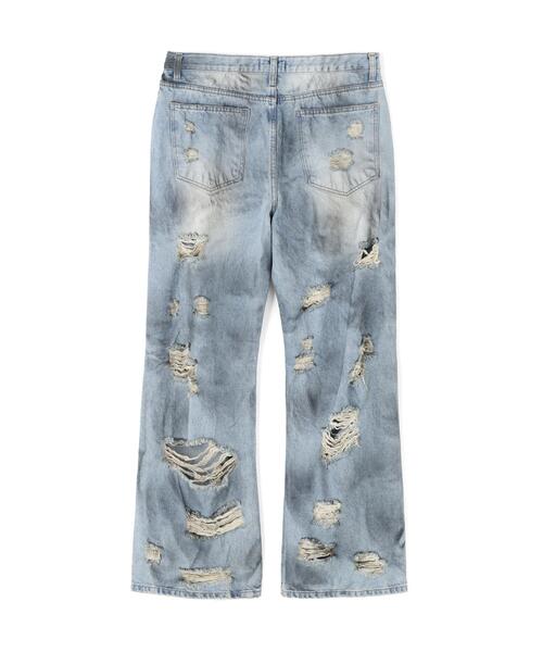 SIS（エスアイエス）の「SIS/エスアイエス/CRASH WASH DENIM（デニムパンツ・レディース・ネイビー/ブルー・L/M）」の3枚目の写真