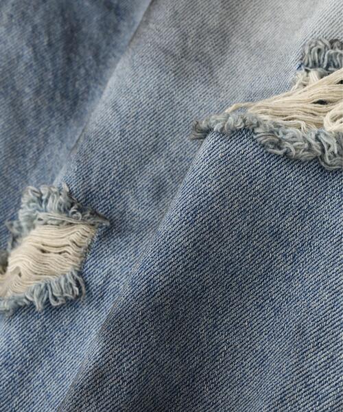 SIS（エスアイエス）の「SIS/エスアイエス/CRASH WASH DENIM（デニムパンツ・レディース・ネイビー/ブルー・L/M）」の4枚目の写真
