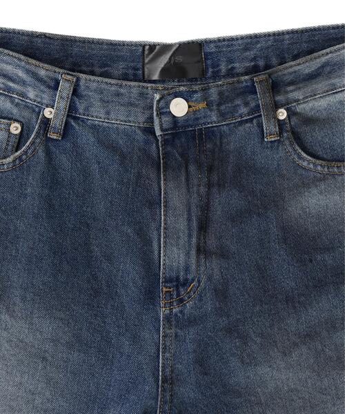 SIS（エスアイエス）の「SIS/エスアイエス/CRASH WASH DENIM（デニムパンツ・レディース・ネイビー/ブルー・L/M）」の6枚目の写真