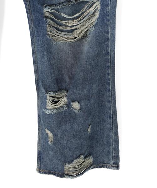 SIS（エスアイエス）の「SIS/エスアイエス/CRASH WASH DENIM（デニムパンツ・レディース・ネイビー/ブルー・L/M）」の9枚目の写真