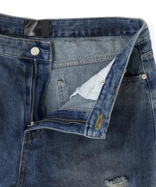 SIS（エスアイエス）の「SIS/エスアイエス/CRASH WASH DENIM（デニムパンツ・レディース・ネイビー/ブルー・L/M）」の12枚目の写真