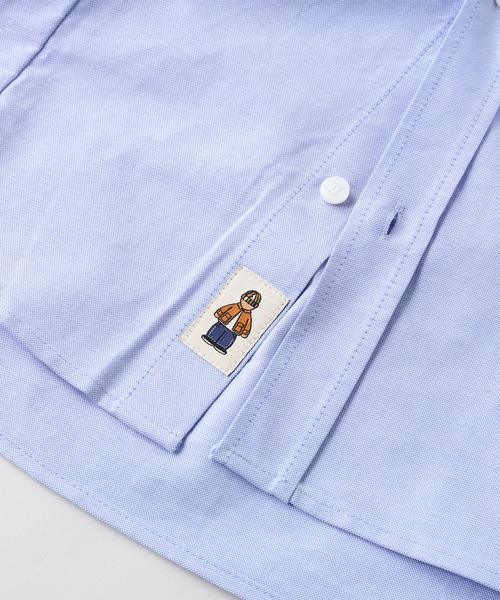 WISM(ウィズム)の「Estudio Niksen / エストゥディオ・ニクセン Dart Oxford Shirt(シャツ/ブラウス・メンズ・ホワイト/ブルー・1/2)」の5枚目の写真