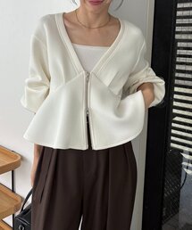 CAPRICIEUX LE'MAGE（カプリシューレマージュ）の「ダンボールペプラムトップス（Tシャツ/カットソー）」
