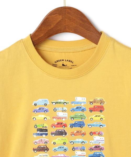 green label relaxing（グリーンレーベルリラクシング）の「【KIDS】オーガニックコットン CAR プリント Tシャツ SS◆（Tシャツ/カットソー・キッズ・オフホワイト/イエロー/ライム・105/135/125/115/95）」の4枚目の写真