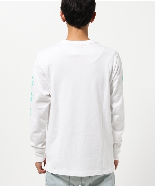 AMERICAN RAG CIE（アメリカンラグシー）の「WOODWARSS (ウッドワース) 袖プリント 長袖 Tシャツ SOCIAL TENNIS_LONG（Tシャツ/カットソー・メンズ・ホワイト/ブラック・L/M）」の4枚目の写真
