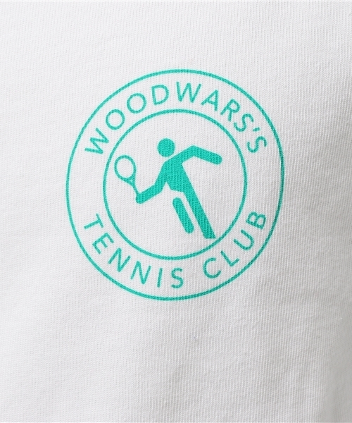 AMERICAN RAG CIE（アメリカンラグシー）の「WOODWARSS (ウッドワース) 袖プリント 長袖 Tシャツ SOCIAL TENNIS_LONG（Tシャツ/カットソー・メンズ・ホワイト/ブラック・L/M）」の8枚目の写真
