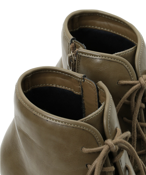 REAL CUBE(リアルキューブ)の「 レースアップアンクルショートブーツ・ブーティー REAL CUBE(ブーツ・レディース・モカ/ダークブラウン/ブラック/カーキ/ブラック系その他・L/M)」の11枚目の写真