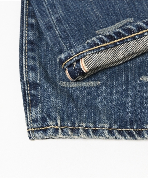 HYSTERIC GLAMOUR（ヒステリックグラマー）の「SP加工COLLAGE pt SデニムスリムストレートPT（デニムパンツ・メンズ・インディゴブルー・28inch/29inch/30inch/31inch/32inch/34inch）」の3枚目の写真