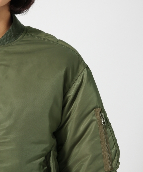 HARE（ハレ）の「BIG MA-1( HARE)（MA-1・レディース・ネイビー/カーキ/ベージュ・MEDIUM/SMALL）」の10枚目の写真