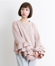 MERLOT | フリルティアード袖トップス583-9527(スウェット)