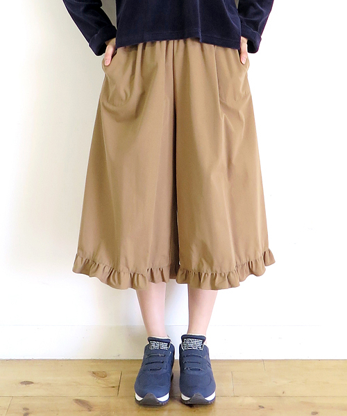 Ne-net(ネネット)の「S (S)フリルガウチョ②(その他パンツ・レディース・ネイビー/ブラウン・02)」の2枚目の写真