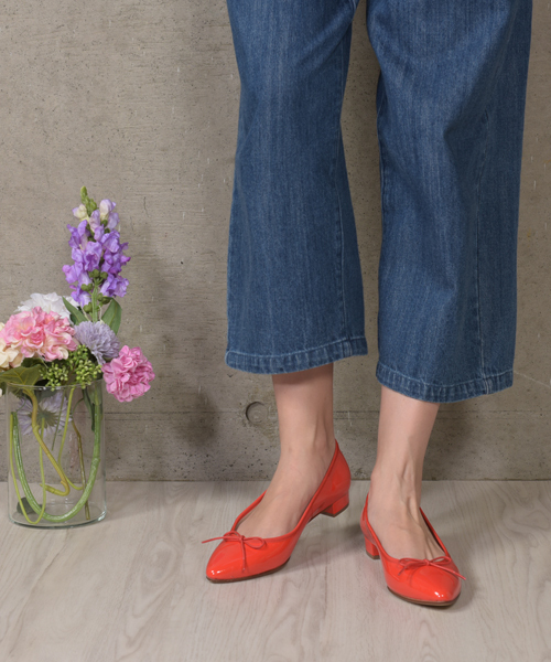 HIPS（ヒップス）の「ポインテッドトゥバレエパンプス（バレエシューズ・レディース・パイソン/レッド系その他/ブラック系その他/シルバー/ブラック/グレー系その他/ライトグリーン・24cm/23cm/22.5cm/23.5cm/24.5cm）」の5枚目の写真