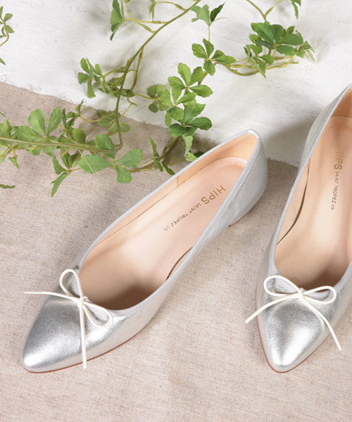 HIPS（ヒップス）の「ポインテッドトゥバレエパンプス（バレエシューズ・レディース・パイソン/レッド系その他/ブラック系その他/シルバー/ブラック/グレー系その他/ライトグリーン・24cm/23cm/22.5cm/23.5cm/24.5cm）」の6枚目の写真