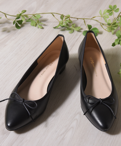 HIPS（ヒップス）の「ポインテッドトゥバレエパンプス（バレエシューズ・レディース・パイソン/レッド系その他/ブラック系その他/シルバー/ブラック/グレー系その他/ライトグリーン・24cm/23cm/22.5cm/23.5cm/24.5cm）」の2枚目の写真