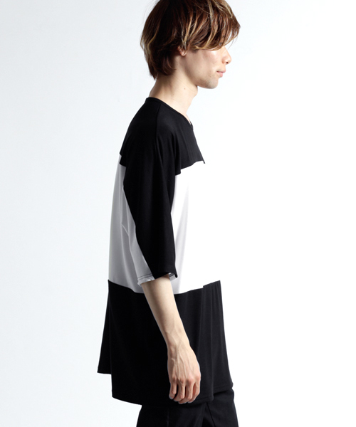 MONO-MART(モノマート)の「センターバイカラーBIG カットソー/TRストレッチ(Tシャツ/カットソー・メンズ・ブラック系その他/グレー系その他/ブルー系その他/ブルー系その他2/ベージュ系その他/グリーン系その他・FREE)」の22枚目の写真