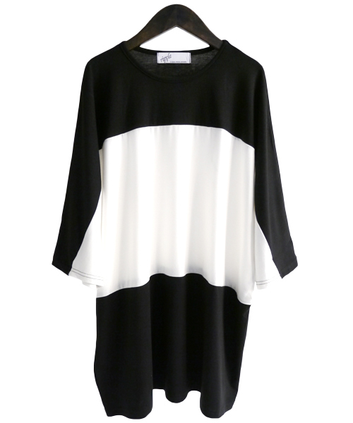 MONO-MART(モノマート)の「センターバイカラーBIG カットソー/TRストレッチ(Tシャツ/カットソー・メンズ・ブラック系その他/グレー系その他/ブルー系その他/ブルー系その他2/ベージュ系その他/グリーン系その他・FREE)」の12枚目の写真