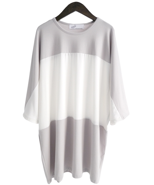 MONO-MART(モノマート)の「センターバイカラーBIG カットソー/TRストレッチ(Tシャツ/カットソー・メンズ・ブラック系その他/グレー系その他/ブルー系その他/ブルー系その他2/ベージュ系その他/グリーン系その他・FREE)」の13枚目の写真