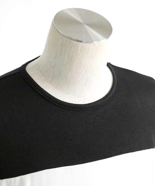 MONO-MART(モノマート)の「センターバイカラーBIG カットソー/TRストレッチ(Tシャツ/カットソー・メンズ・ブラック系その他/グレー系その他/ブルー系その他/ブルー系その他2/ベージュ系その他/グリーン系その他・FREE)」の8枚目の写真