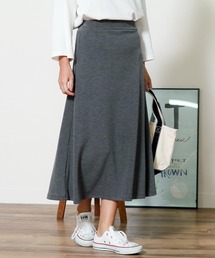reca | ウエストゴムで楽々☆ミモレ丈スウェットフレアスカート(スカート)