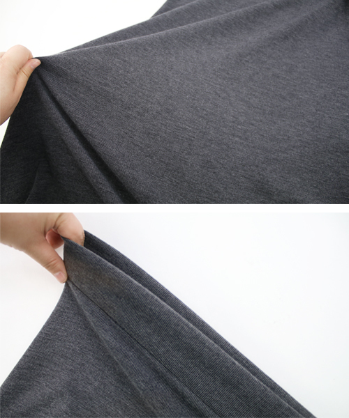 reca（レカ）の「ウエストゴムで楽々☆ミモレ丈スウェットフレアスカート（スカート・レディース・ブラック/ダークグレー・FREE）」の11枚目の写真