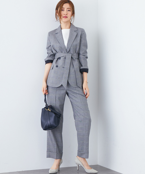 STUDIOUS（ステュディオス）の「【STUDIOUS】スノーデンストレートパンツ（スラックス・レディース・ブラック/マルチ・1/0）」の9枚目の写真