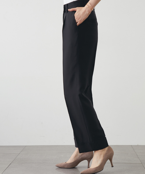 STUDIOUS（ステュディオス）の「【STUDIOUS】スノーデンストレートパンツ（スラックス・レディース・ブラック/マルチ・1/0）」の11枚目の写真