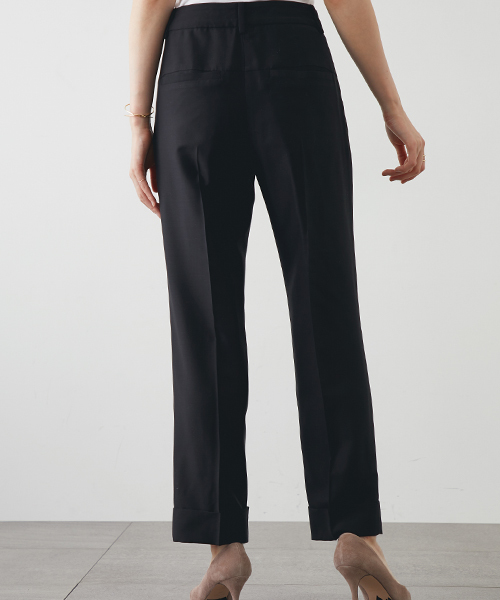 STUDIOUS（ステュディオス）の「【STUDIOUS】スノーデンストレートパンツ（スラックス・レディース・ブラック/マルチ・1/0）」の3枚目の写真