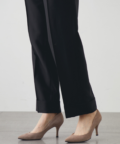 STUDIOUS（ステュディオス）の「【STUDIOUS】スノーデンストレートパンツ（スラックス・レディース・ブラック/マルチ・1/0）」の6枚目の写真