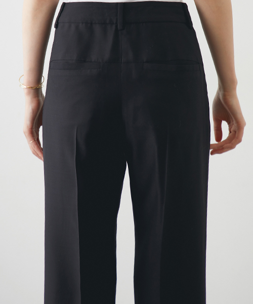 STUDIOUS（ステュディオス）の「【STUDIOUS】スノーデンストレートパンツ（スラックス・レディース・ブラック/マルチ・1/0）」の7枚目の写真